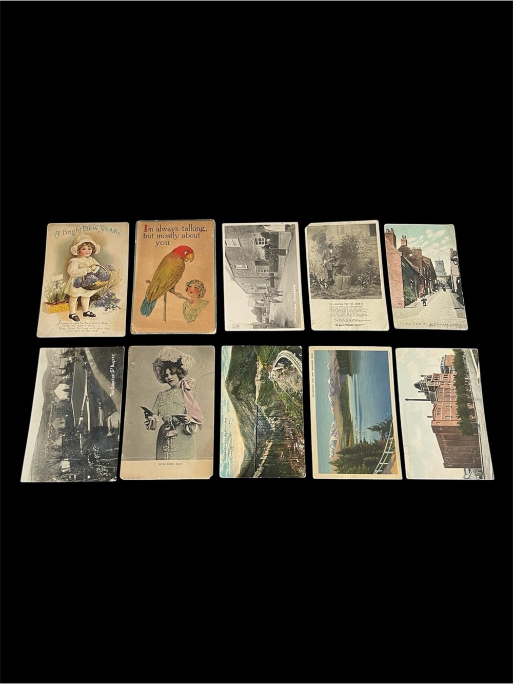 Vintage Assorted Postcard Lot - Multicolor